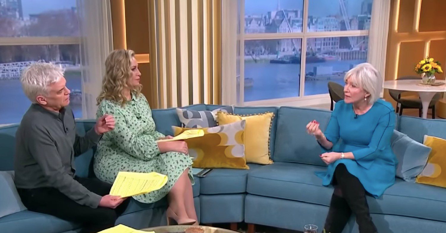 Phillip Schofield, Josie Gobson and Nadine Dorries on This Morning
