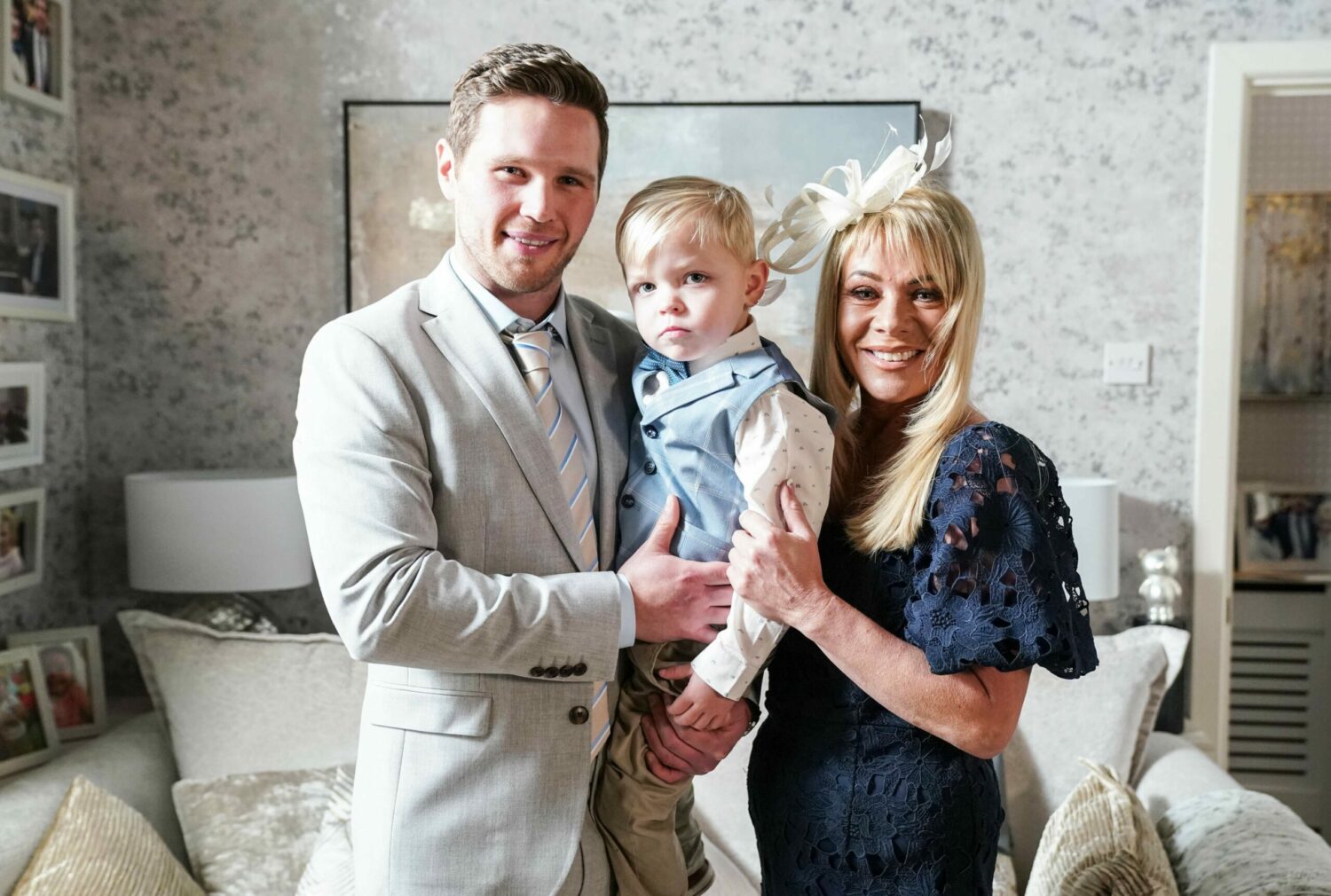 EastEnders' Keanu, Sharon and Albie are ready for the christening