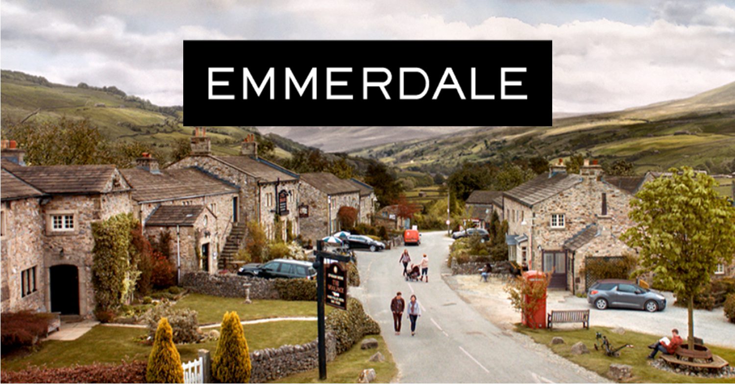 Emmerdale's logo and background