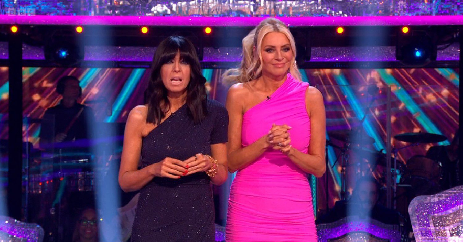 Claudia Winkleman and Tess Daly hosting Strictly