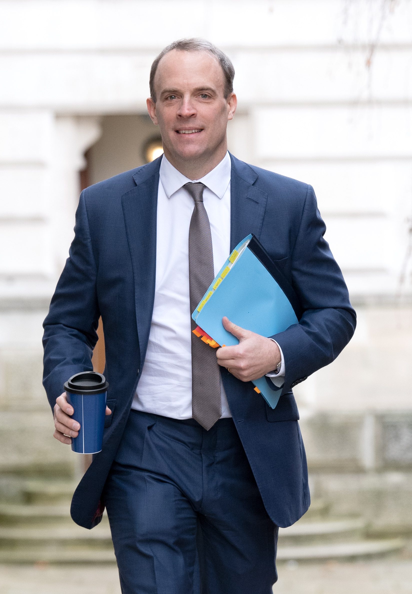 Dominic Raab grimacing