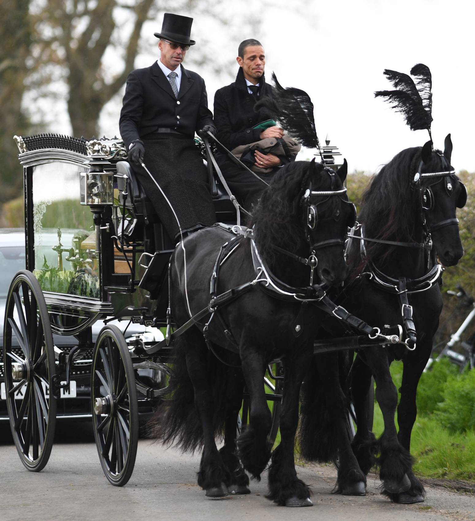 Paul O'Grady's husband Andre Portasio accompanies late entertainer on his final journey