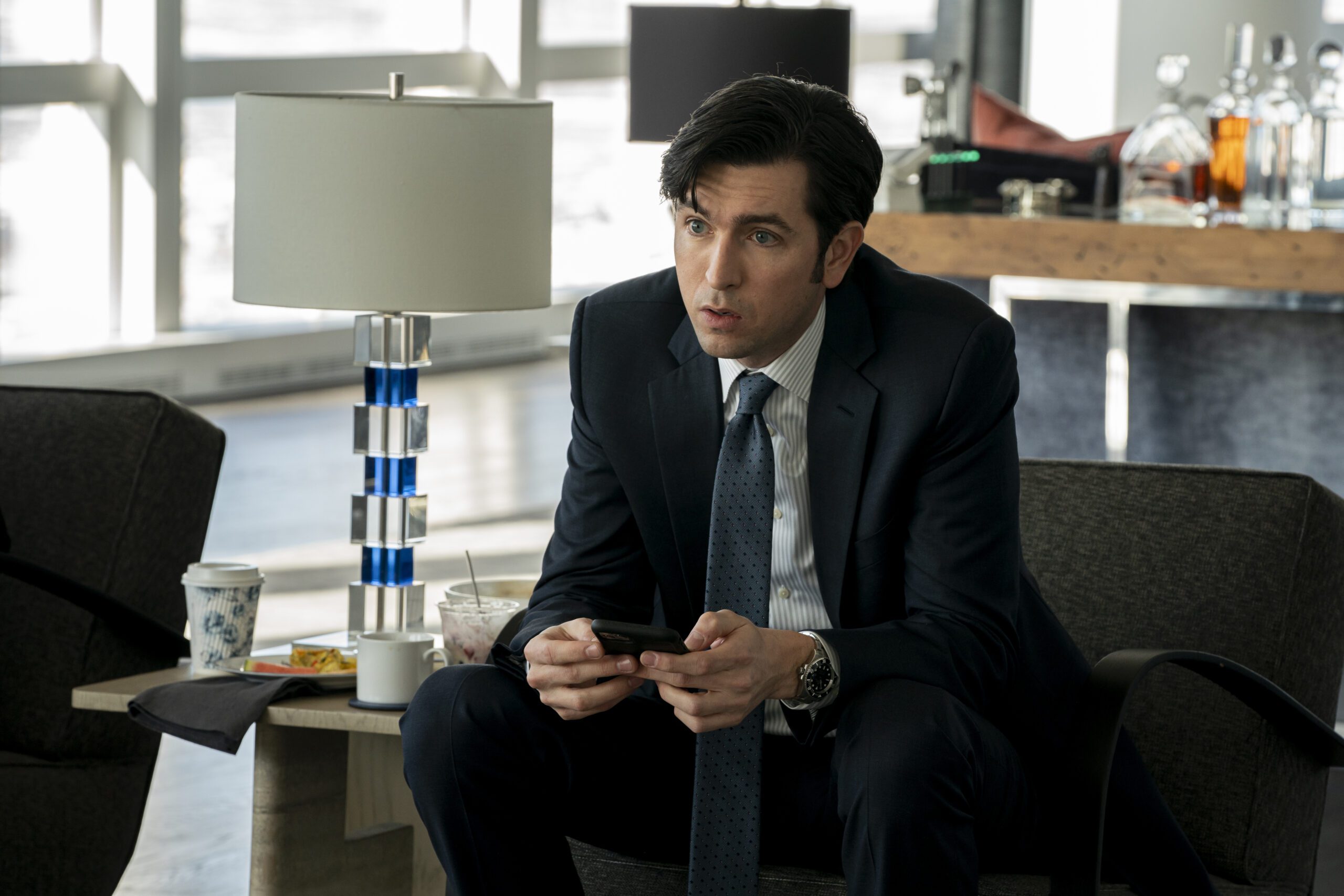 Nicholas Braun as Greg in Succession