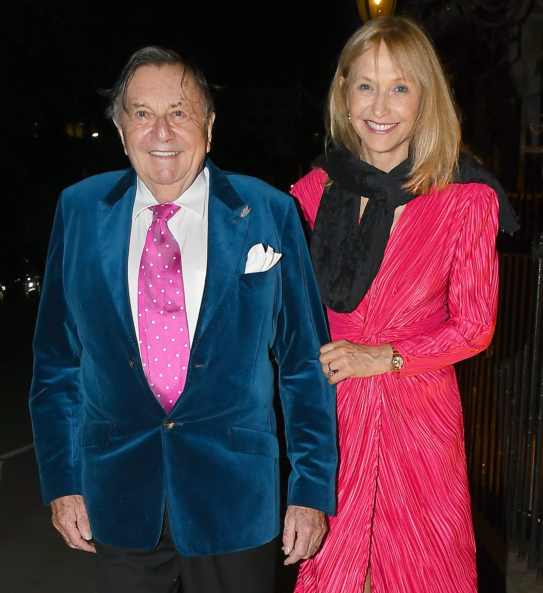 Barry Humphries and wife Lizzie on night out