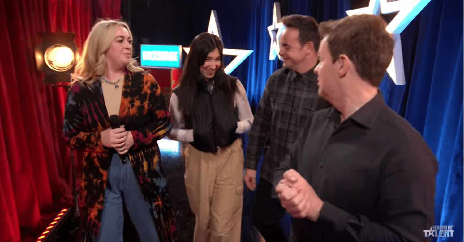 Claire, Tia and Ant and Dec on BGT 2023