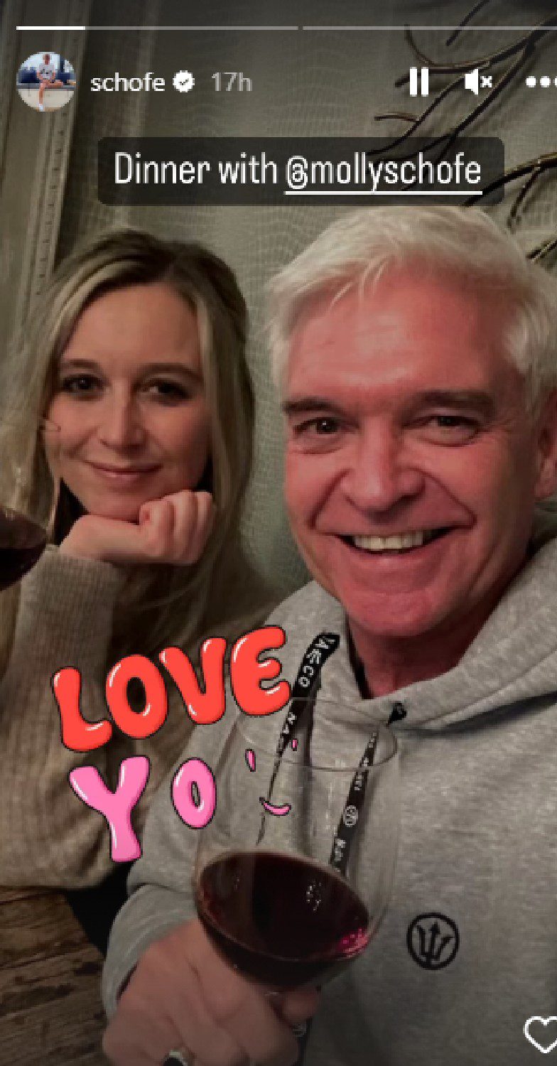 Phillip Schofield and his daughter on Instagram