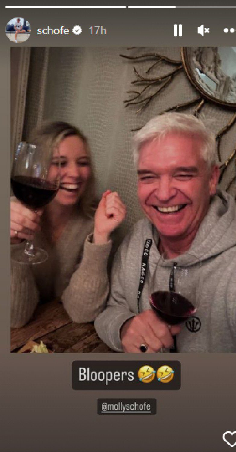 Phillip Schofield laughing with daughter on Instagram