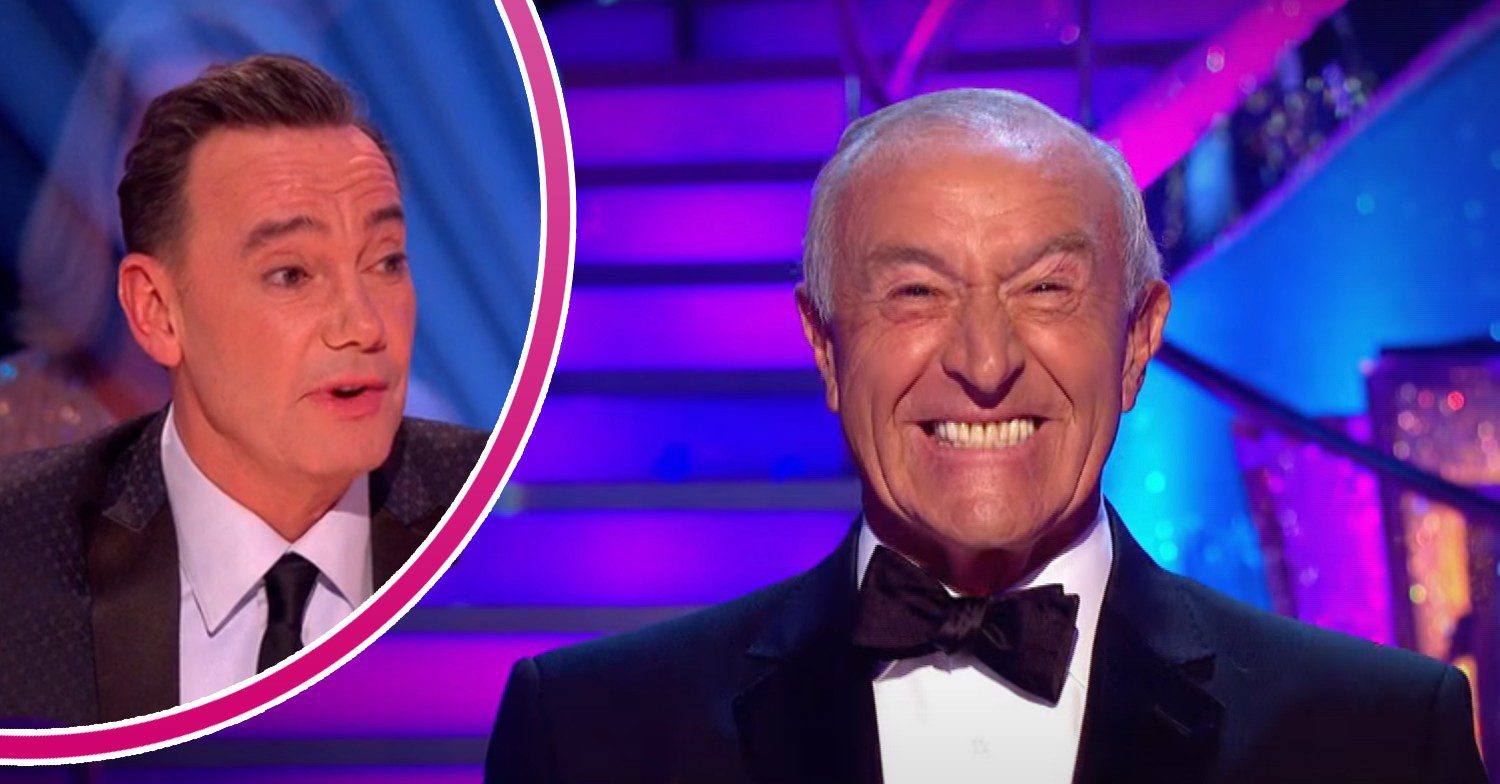 Craig Revel Horwood looking sad / Len Goodman smiling