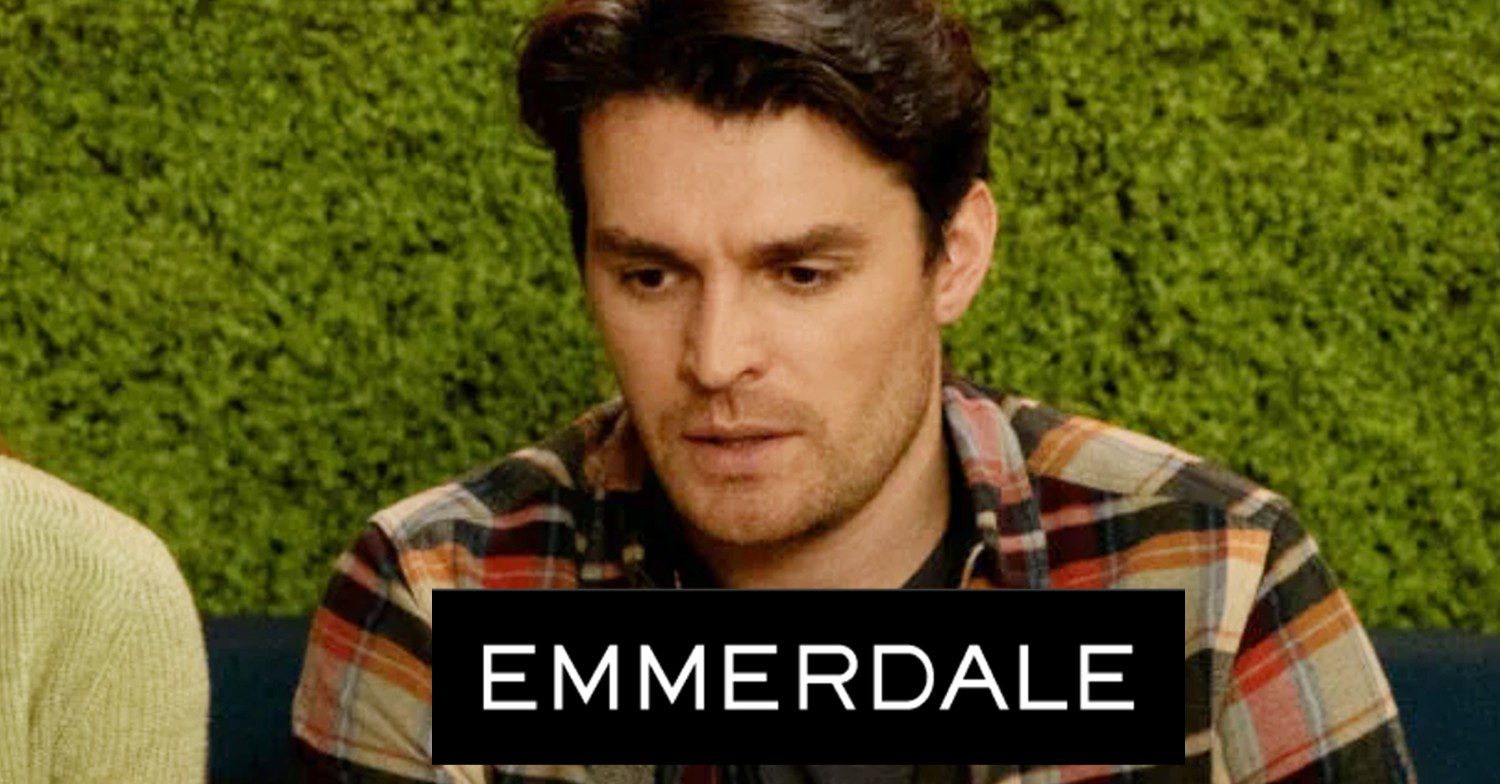 Mack looks stressed and upset on Emmerdale (Credit: ITV/Composite: ED!)