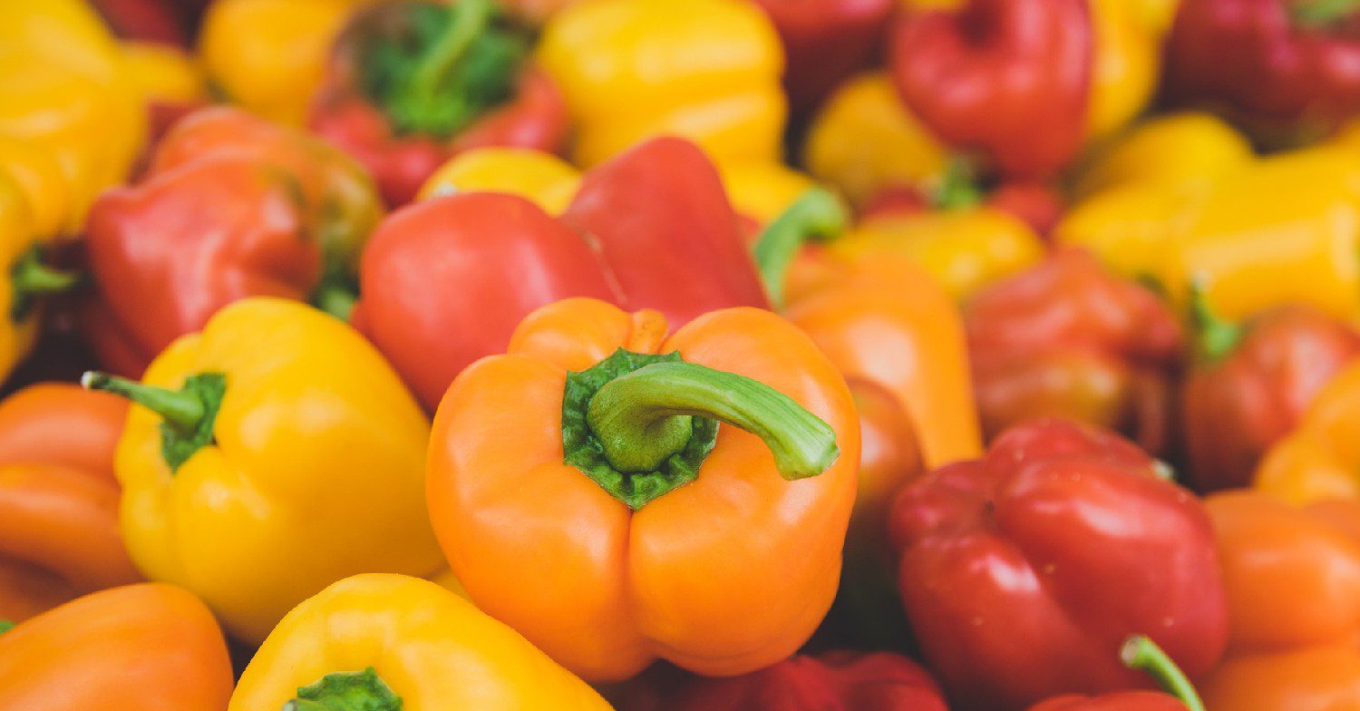 Yellow, orange, and red Peppers 