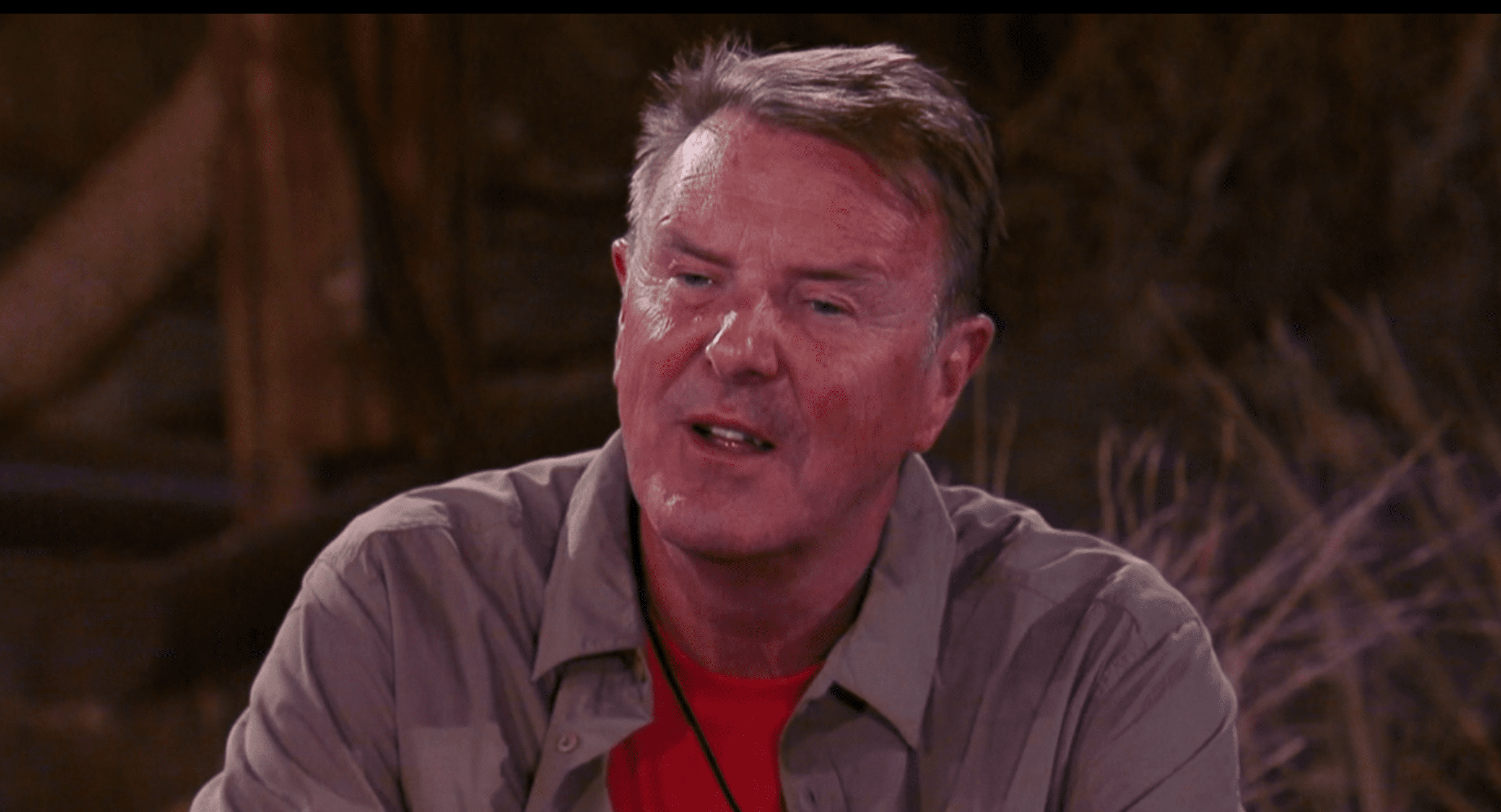 Phil Tufnell looking confused on I'm A Celebrity