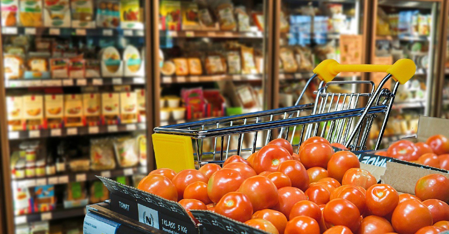 Tomatoes in the supermarket 