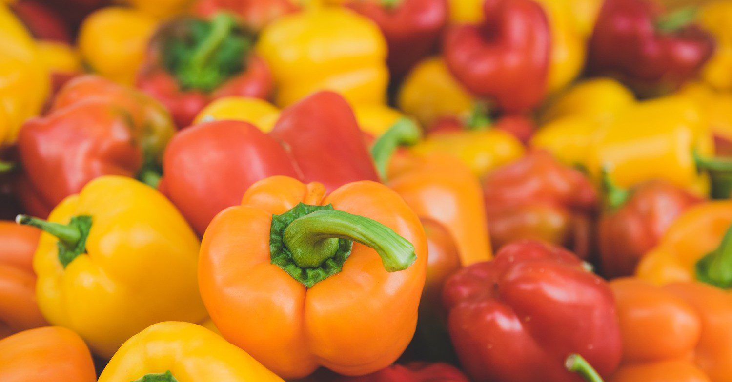 Peppers in a supermarket 