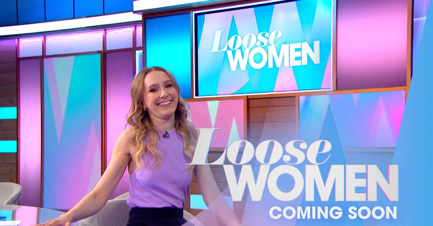 New Loose Women star Rose Ayling-Ellis smiles on the set