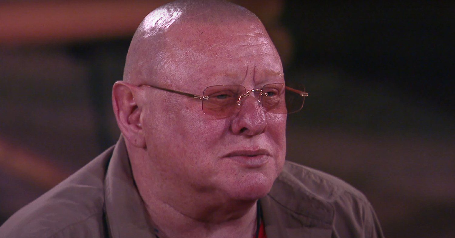 Shaun Ryder looking annoyed on I'm A Celebrity South Africa 