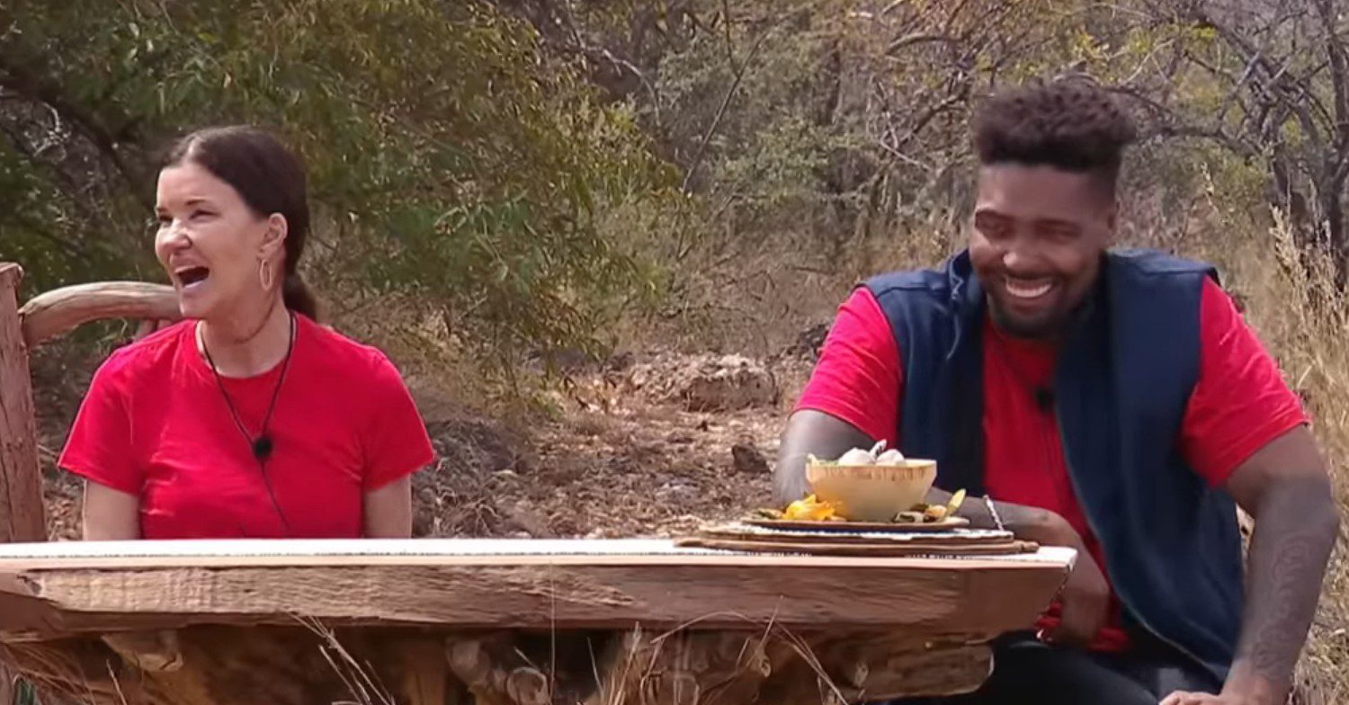 I'm A Celeb stars Janice and Jordon during the eating trial