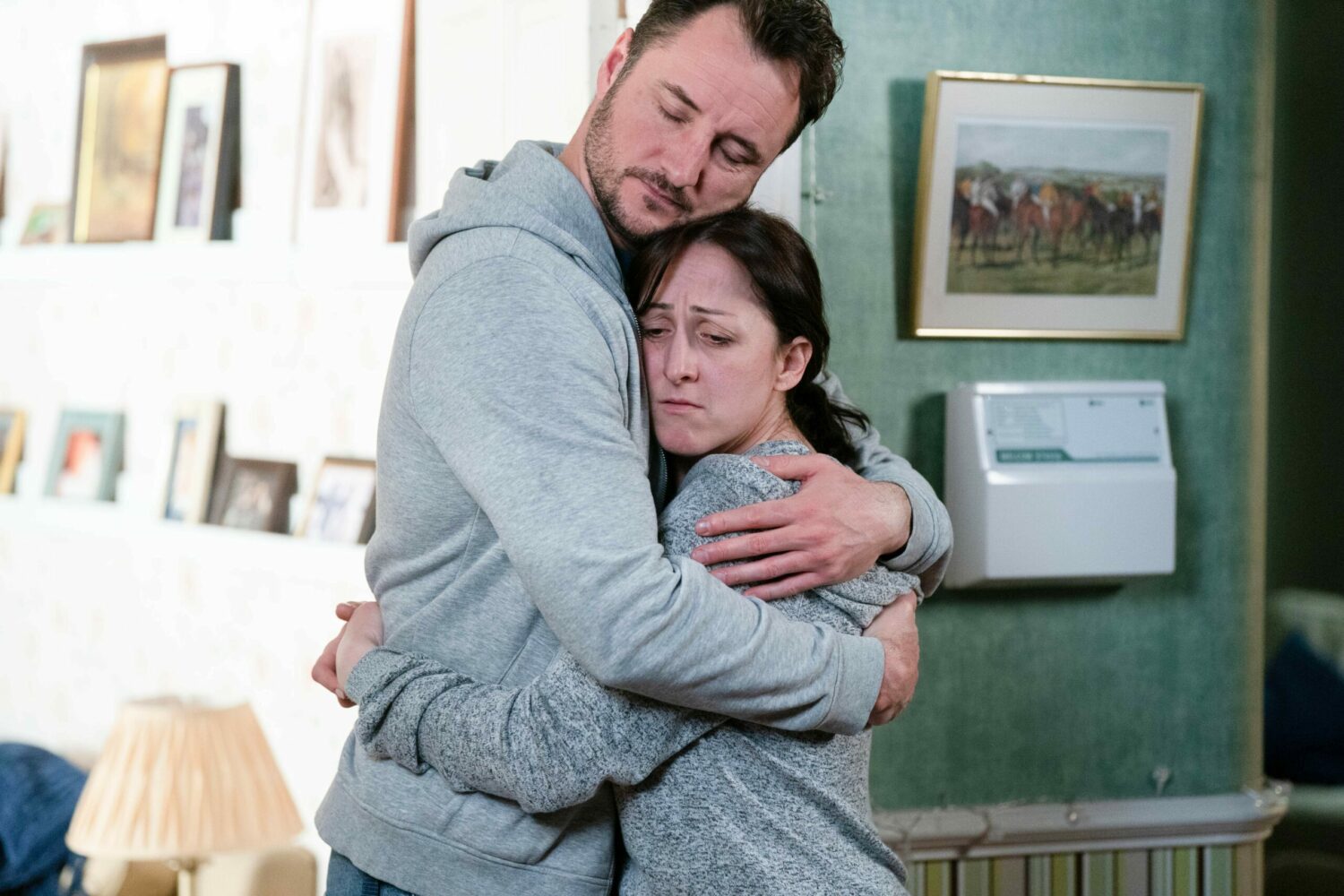 Martin Fowler hugs devastated Sonia Fowler