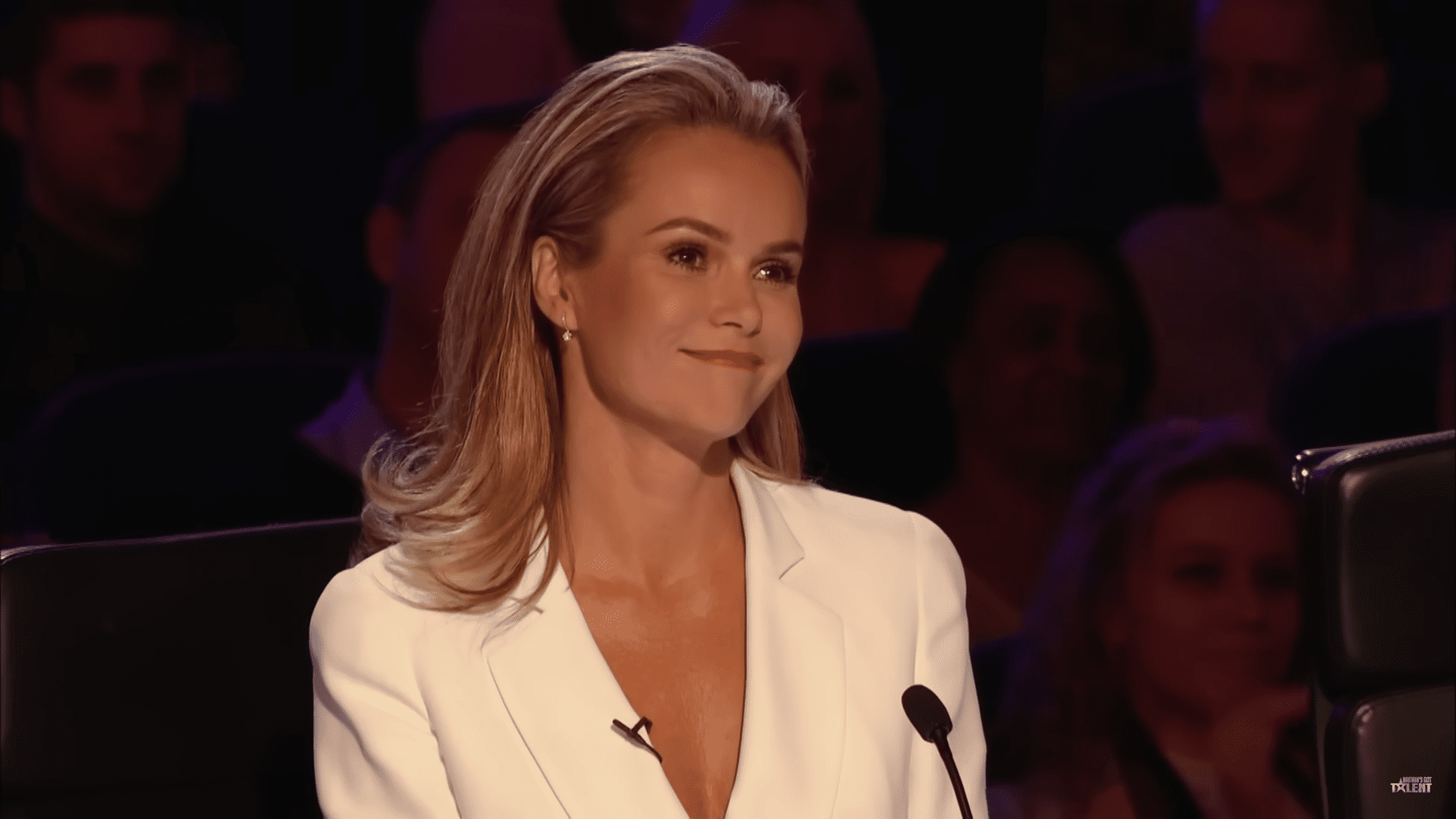 Amanda Holden smiles on BGT