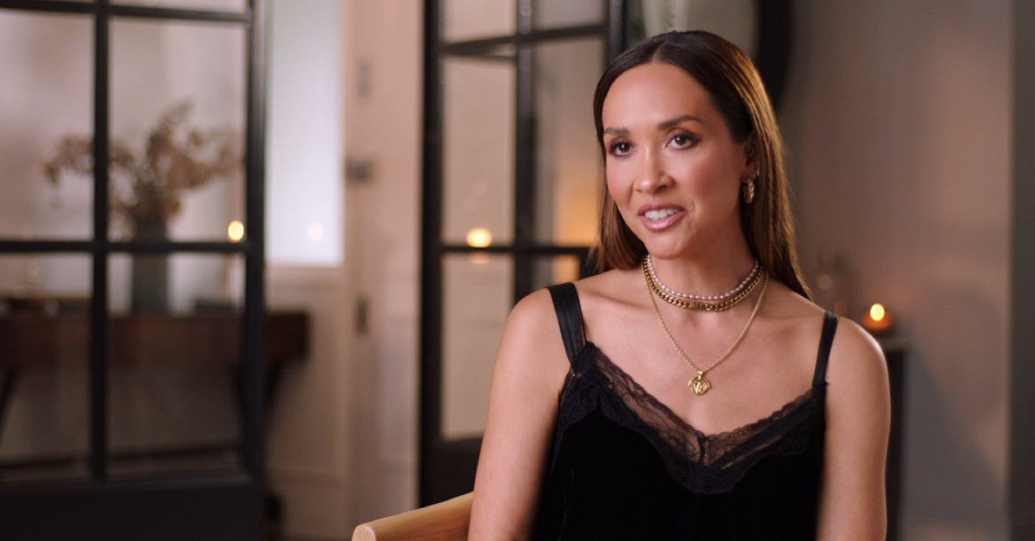 Myleene Klass speaking to camera on I'm A Celebrity 2023