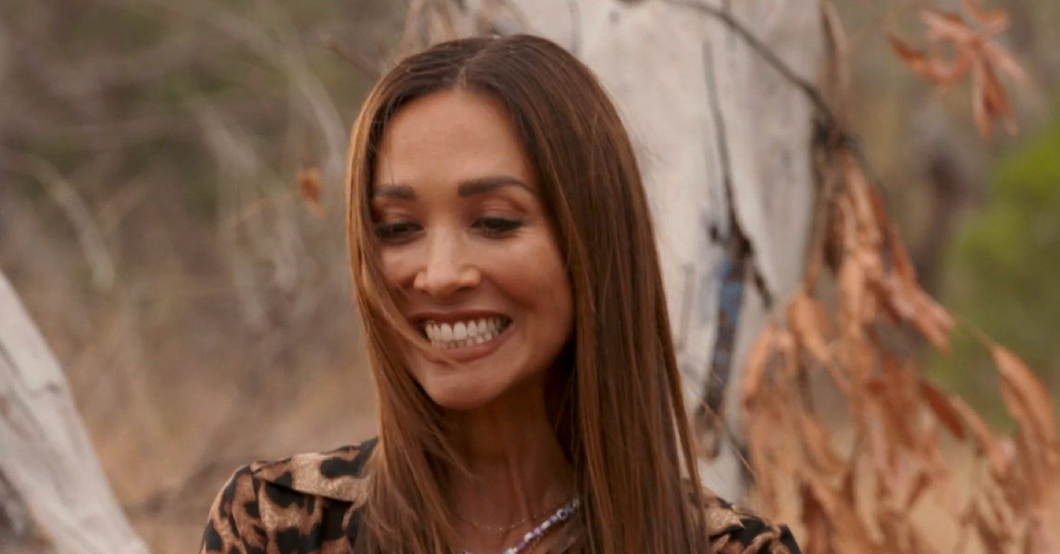 Myleene Klass smiling on I'm A Celebrity 2023