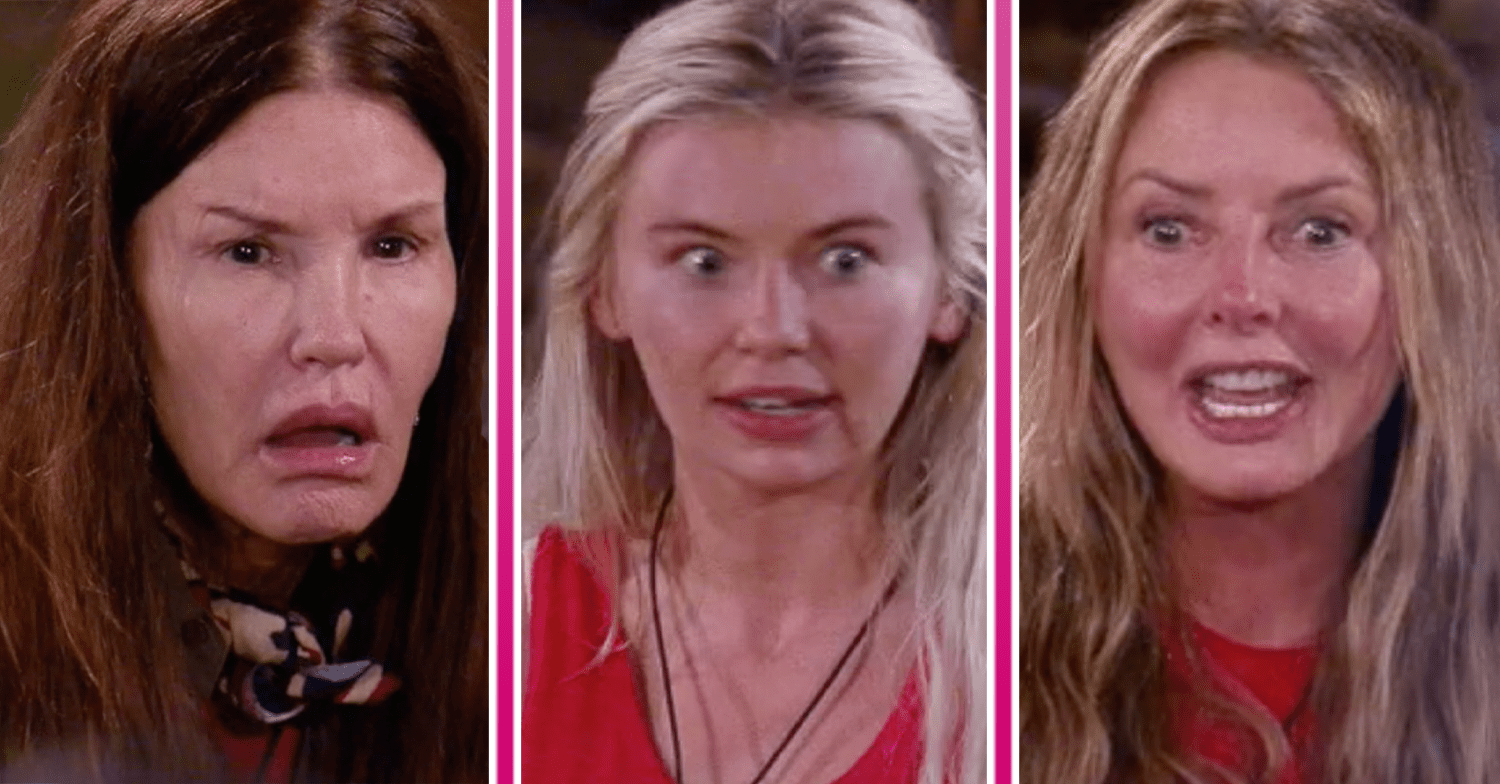 I'm A Celebrity campmates looking shocked