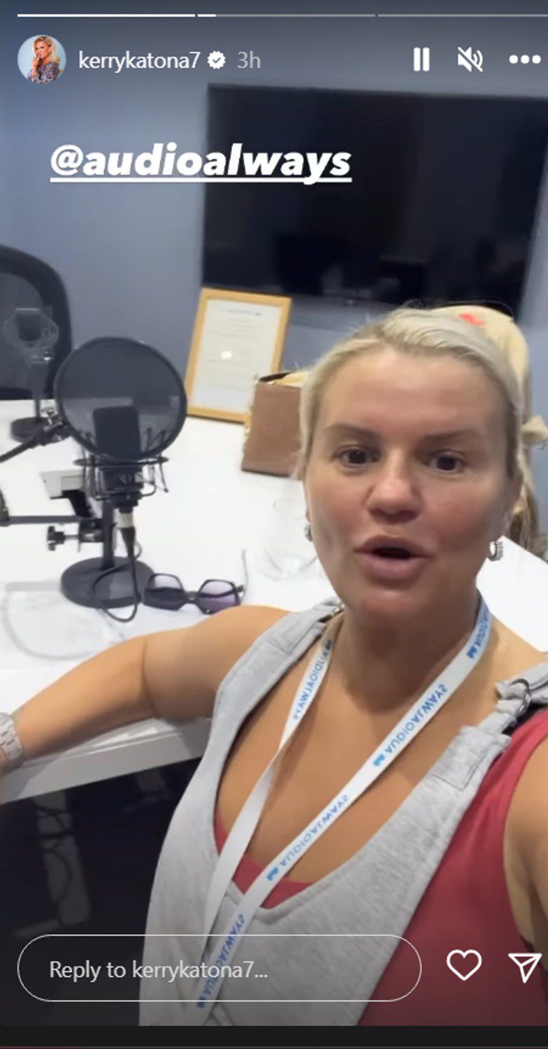 Kerry Katona speaks on her Instagram story