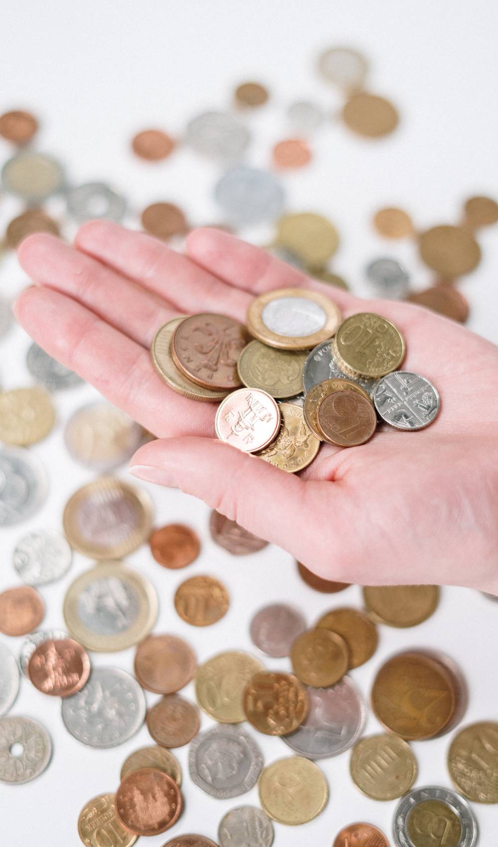 Handful of coins