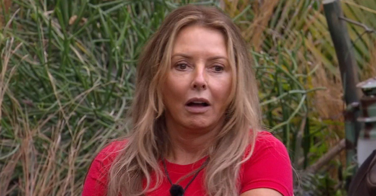 Carol Vorderman looking annoyed on I'm A Celeb South Africa