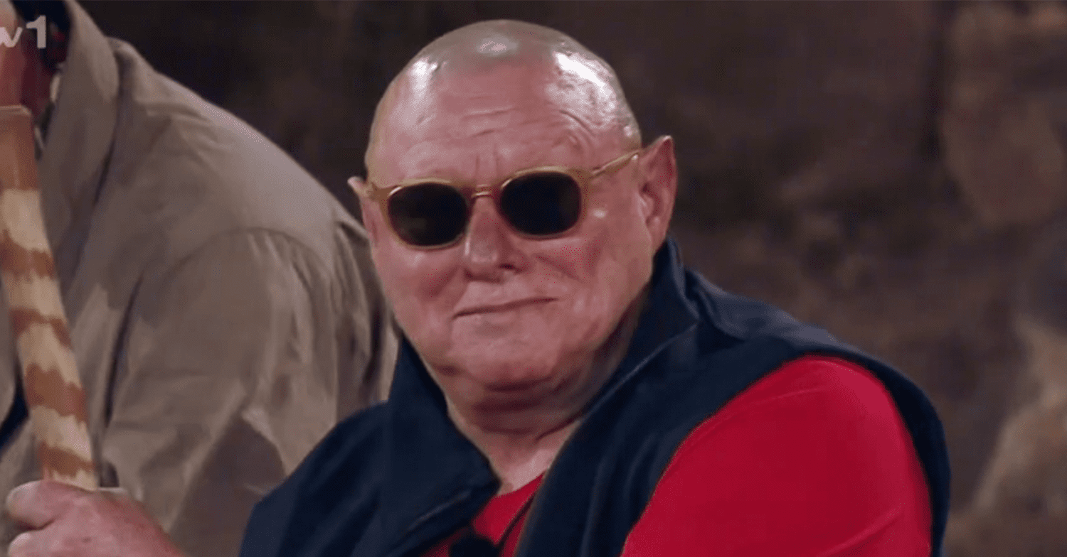 Shaun Ryder wearing sunglasses in I'm A Celebrity