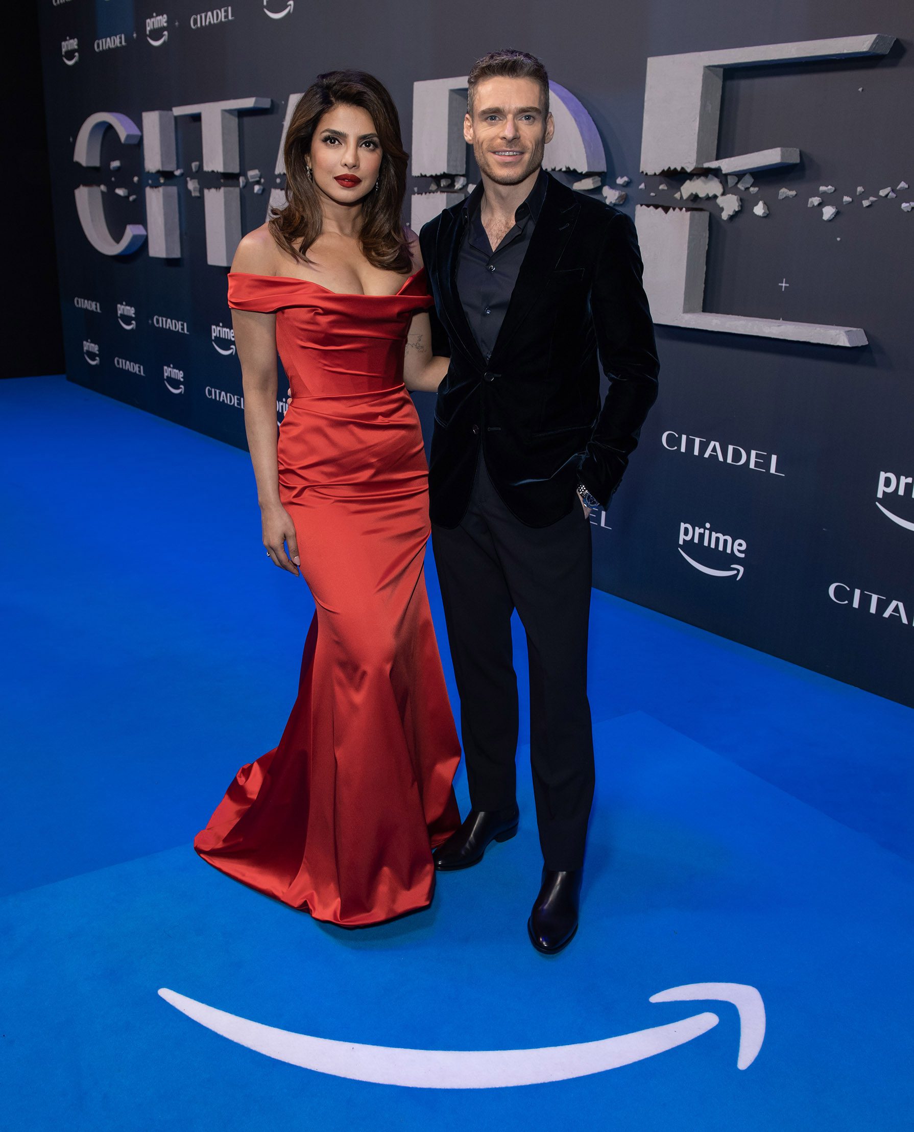 Priyanka Chopra Jonas and Richard Madden pictured at the Global