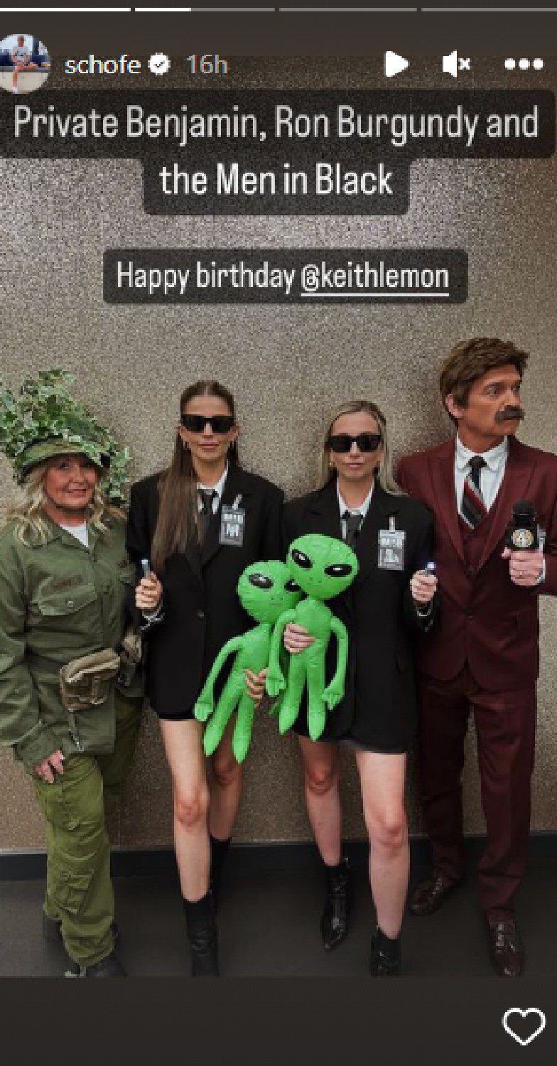 Phillip Schofield with wife and daughters on Instagram