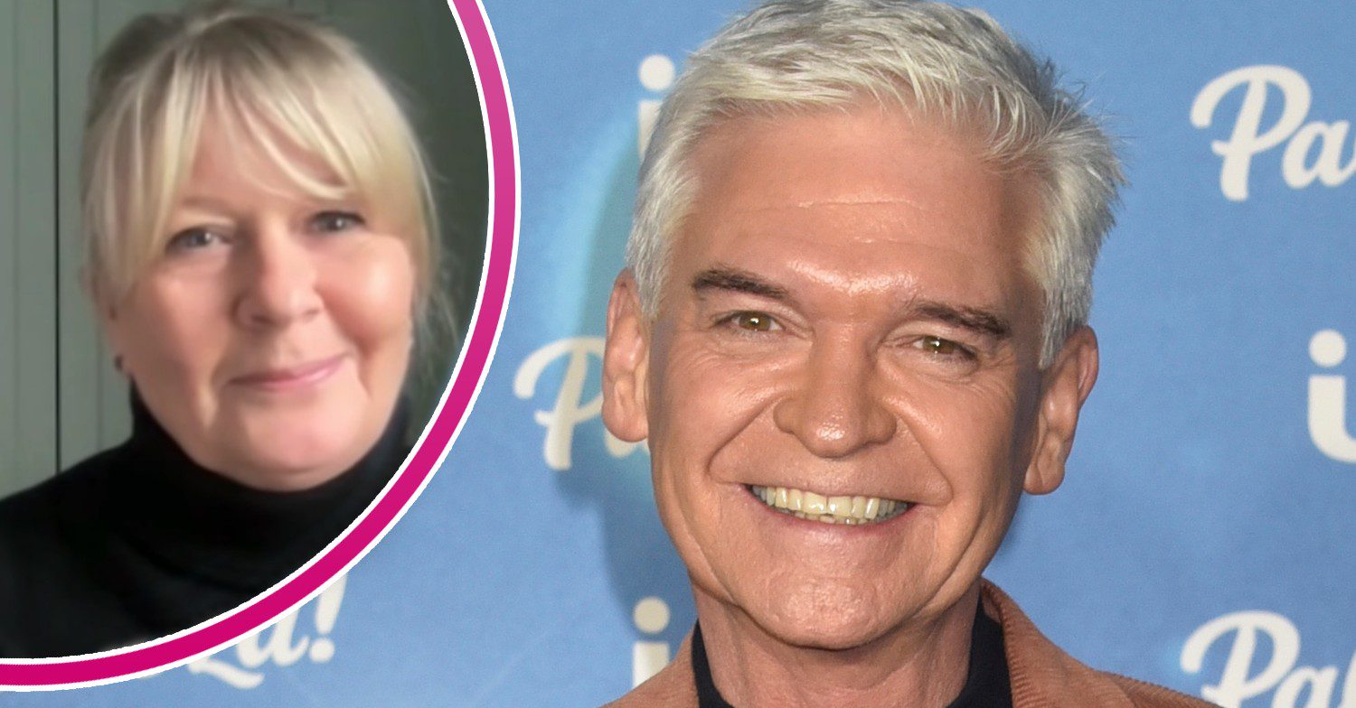 Phillip Schofield smiling at ITV Palooza, his wife Stephanie on Lorraine
