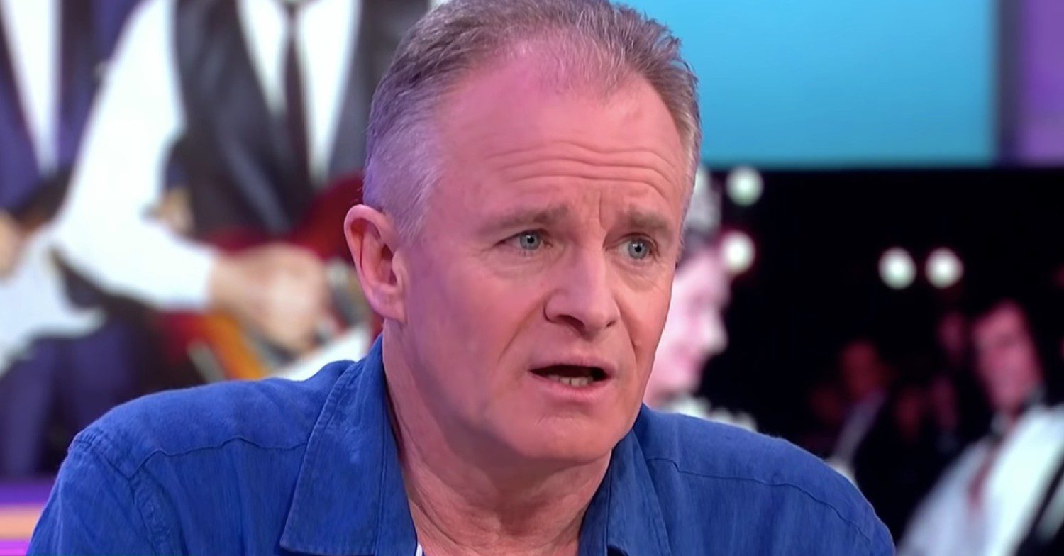 Bobby Davro looking serious on Good Morning Britain 