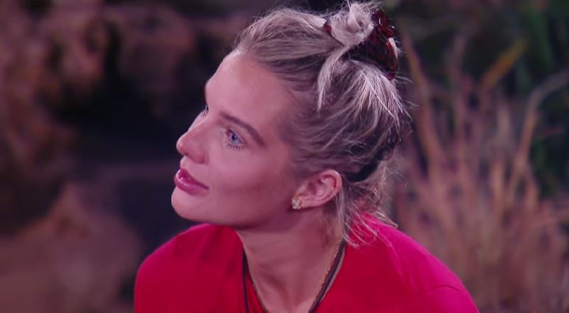 Helen Flanagan listening to Ant & Dec on I'm a Celeb South Africa 