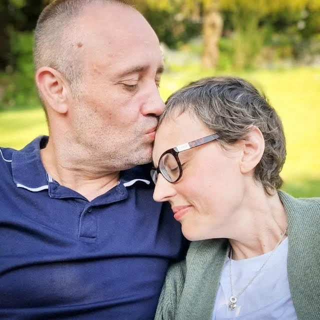 Sarah Middleton with husband Marius