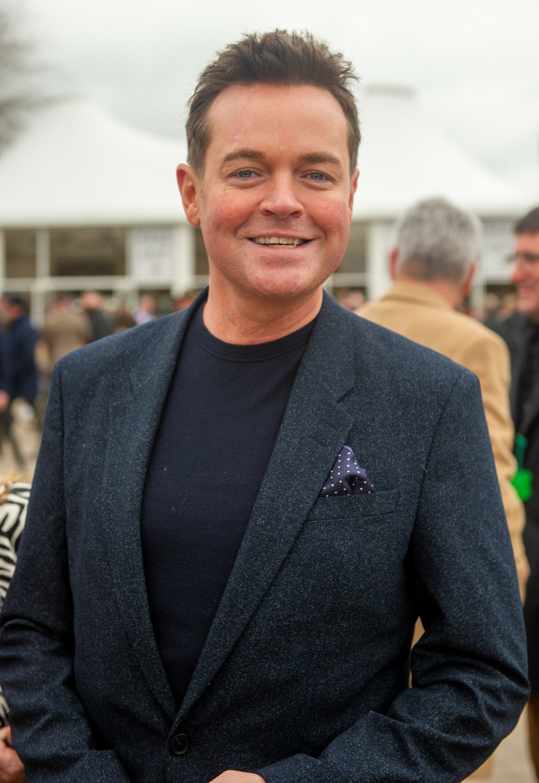 Stephen Mulhern smiling at races