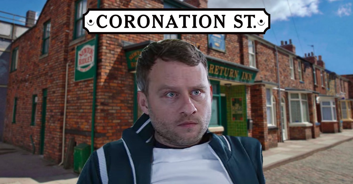 Coronation Street's Paul, the Coronation Street logo and the background of the Rovers