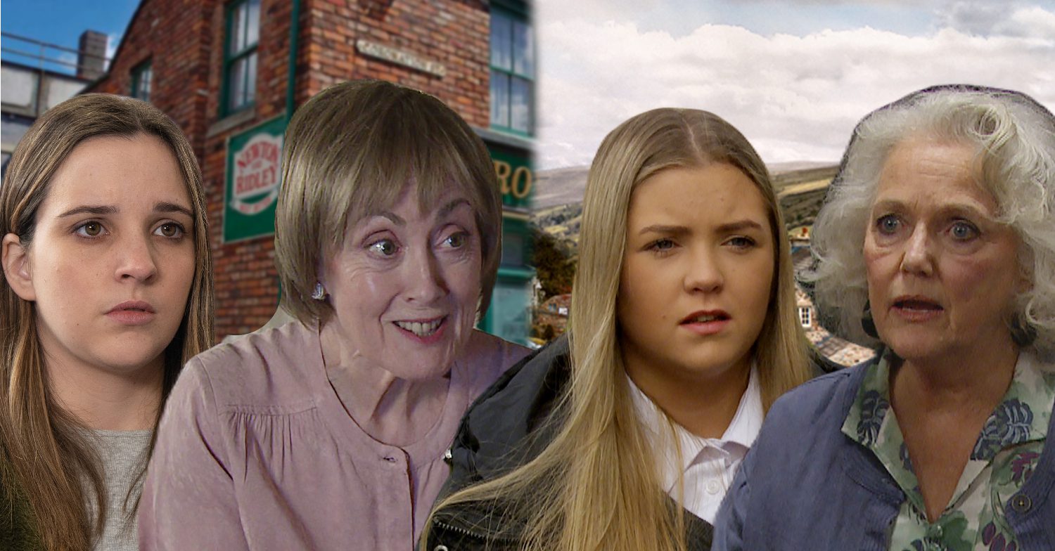 Coronation Street's Amy and Elaine, Emmerdale's Cathy and Mary