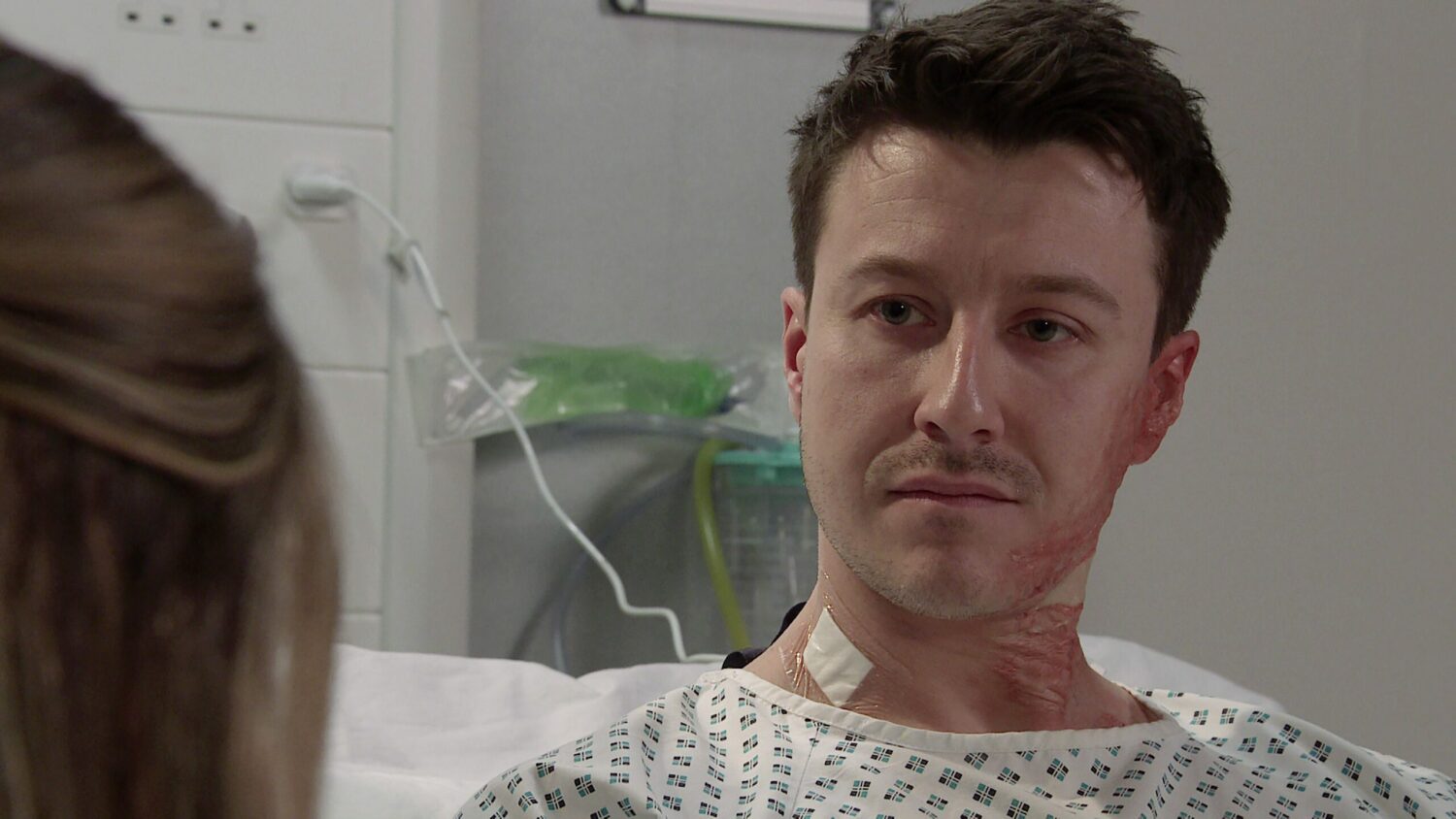 Ryan looks angry at Daisy in Corrie