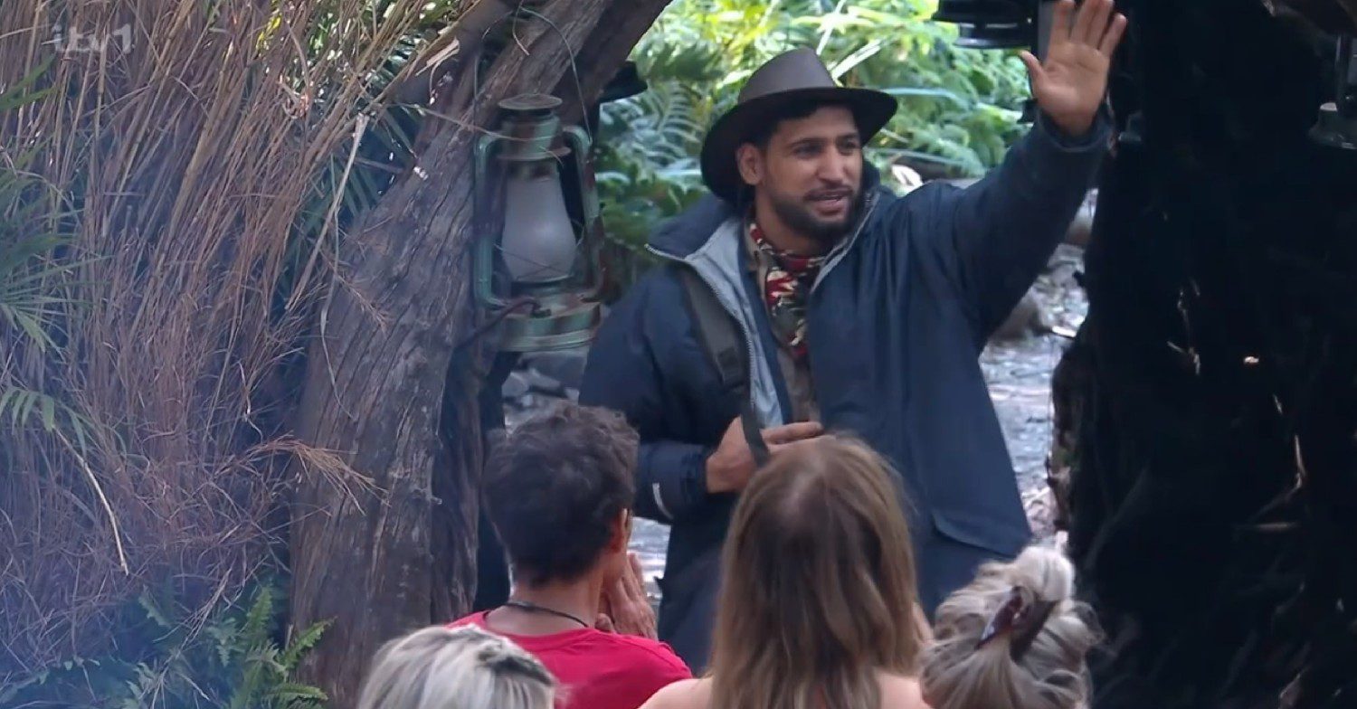 Amir Khan waving to campmates on I'm A Celebrity South Africa 