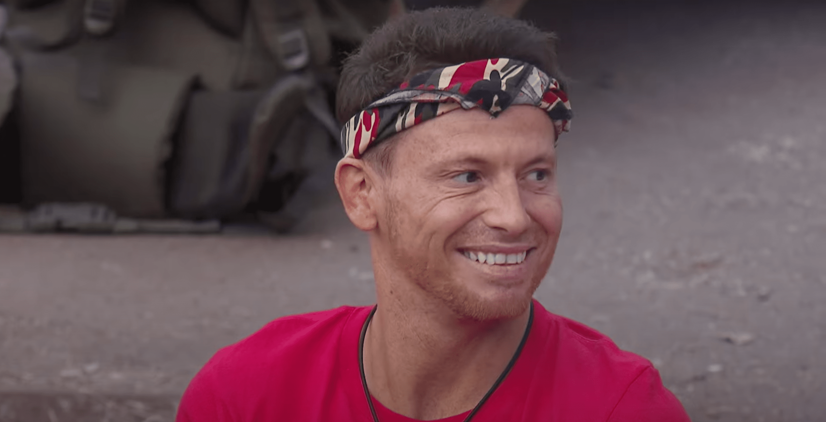 Joe Swash smiling on I'm A Celebrity South Africa