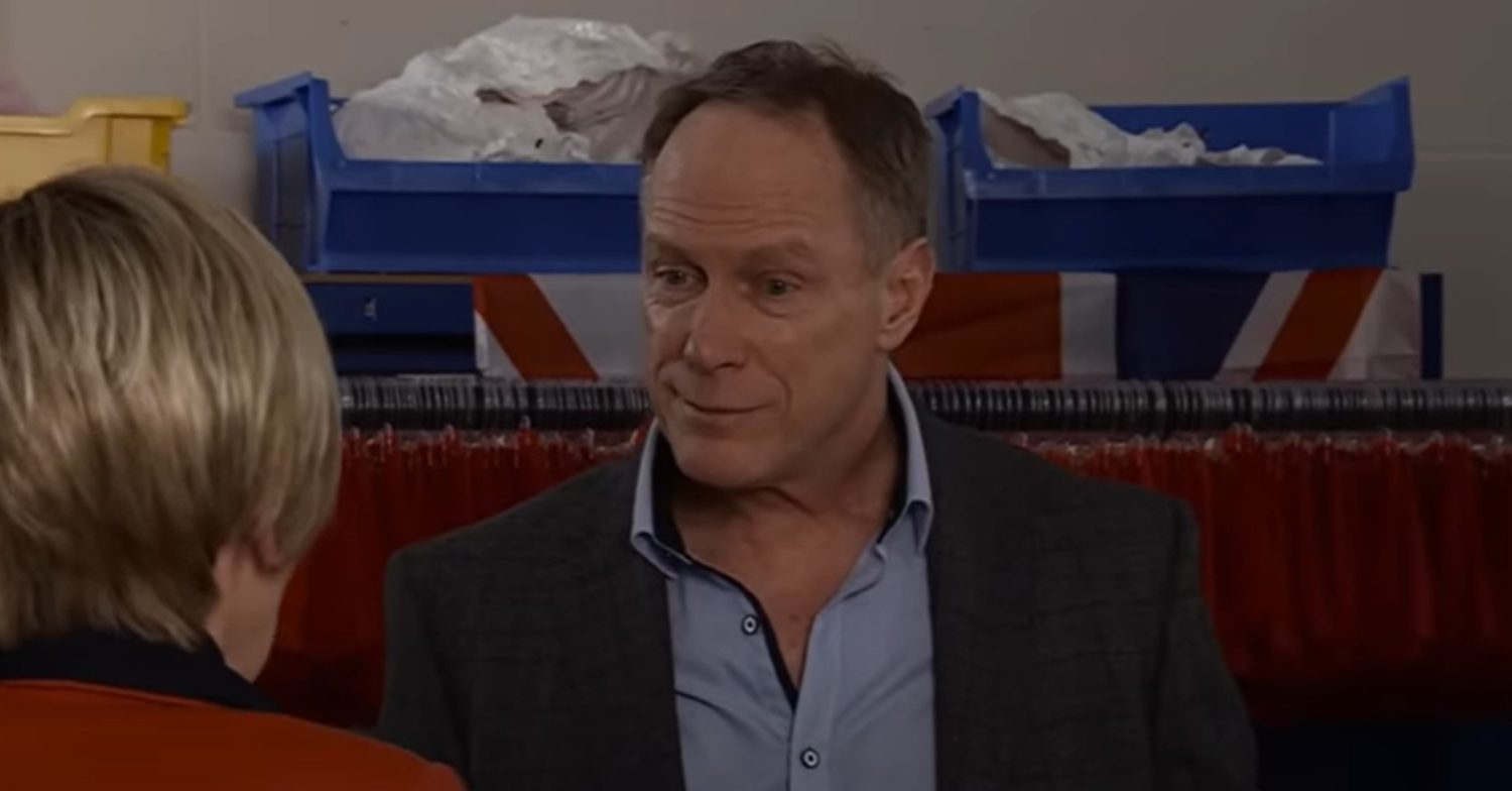 Coronation Street's Stephen looks uncomfortable