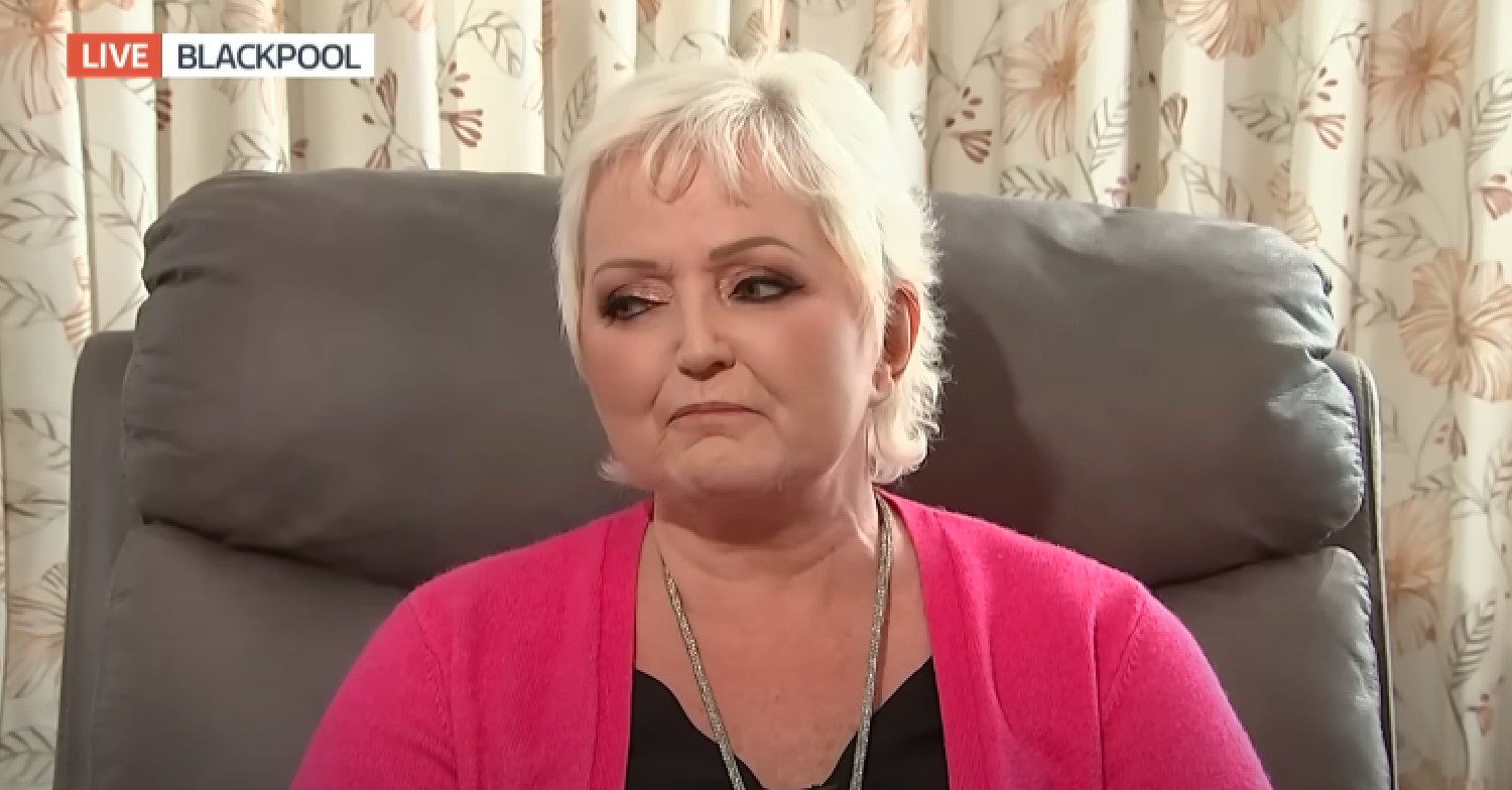 Linda Nolan looking to the side on GMB