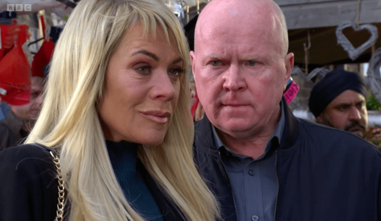 Sharon looking vengeful with Phil by her side