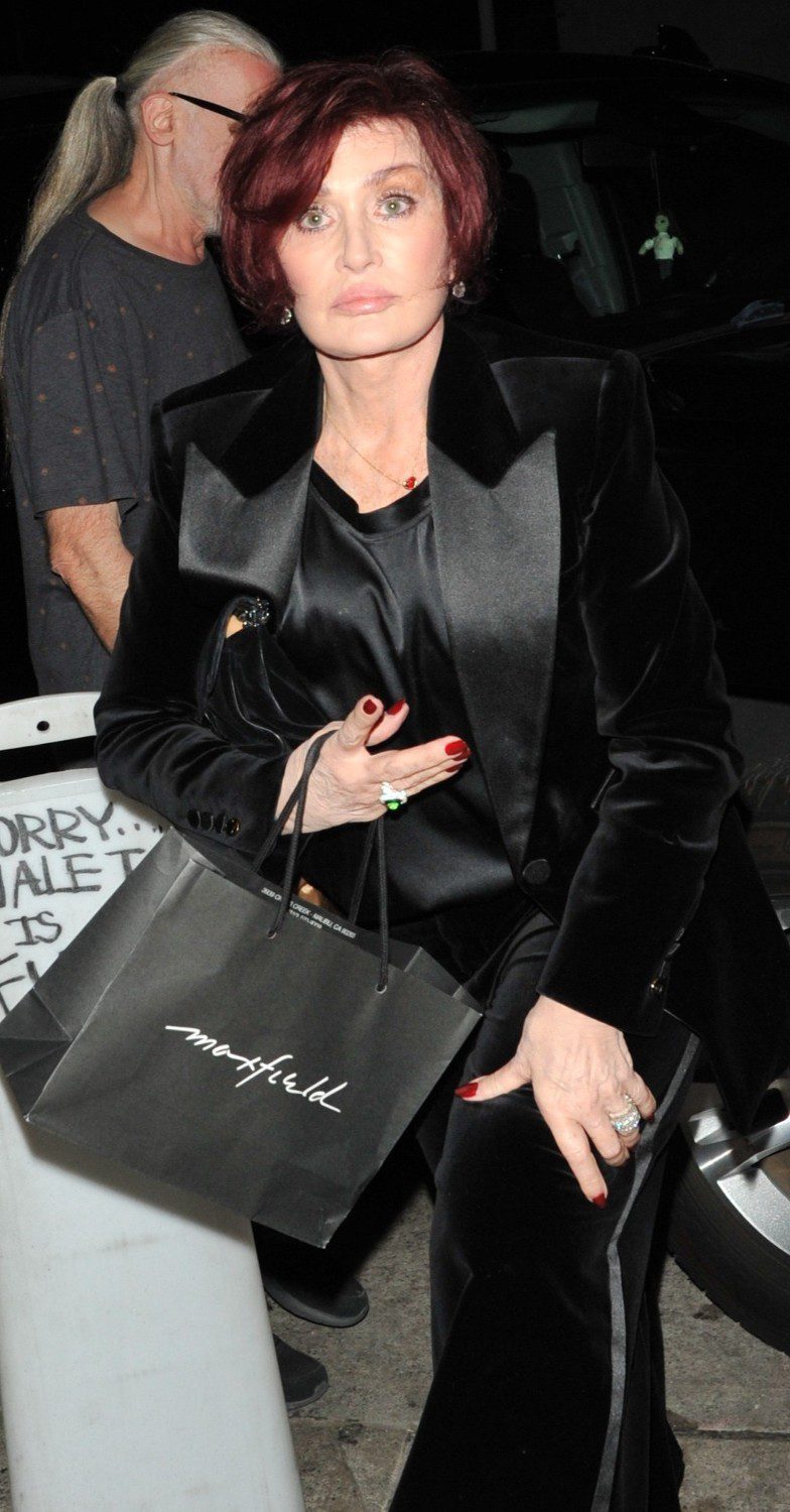 Sharon Osbourne looking serious