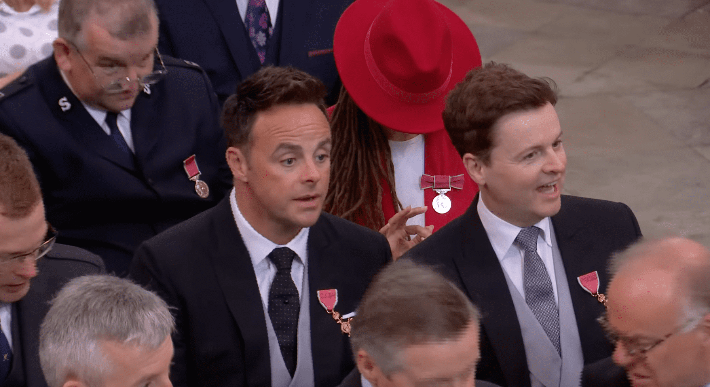 Ant McPartlin and Declan Donnelly at the coronation of King Charles