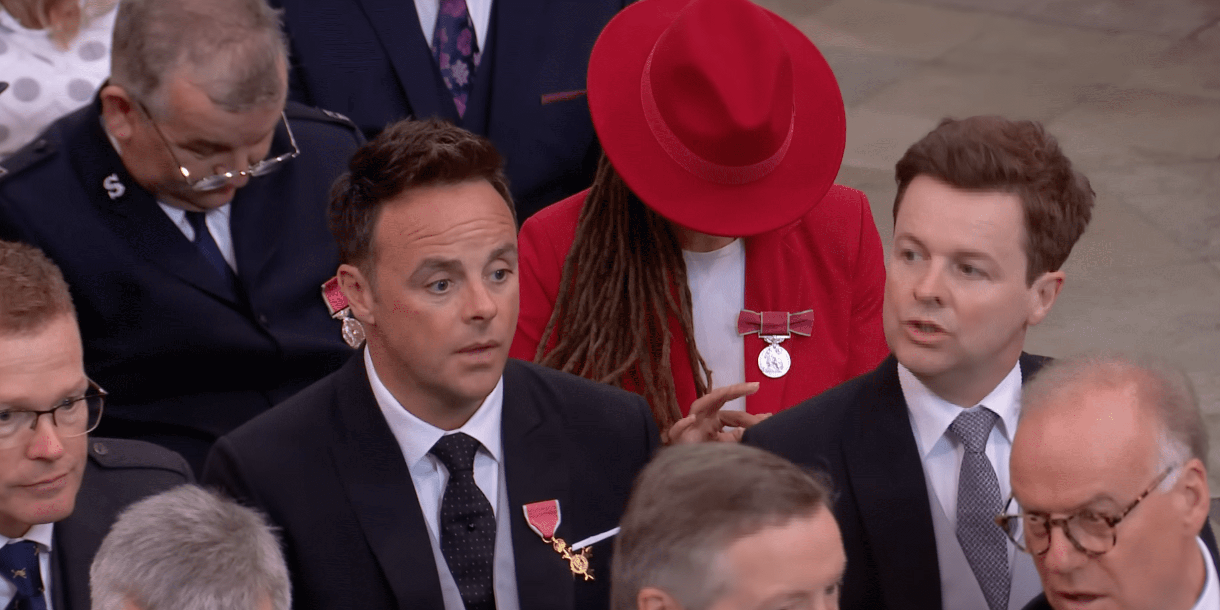 Ant McPartlin and Declan Donnelly at the coronation of King Charles