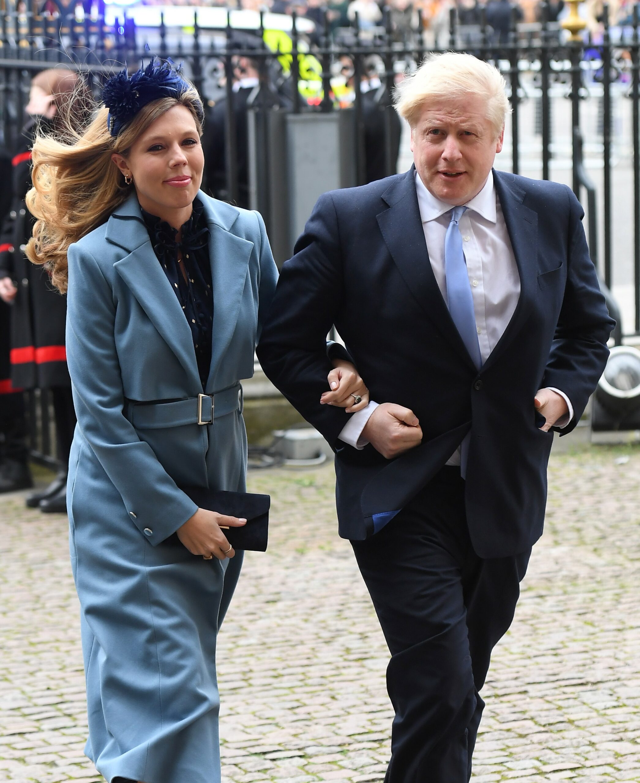 Boris Johnson and wife Carrie at royal service