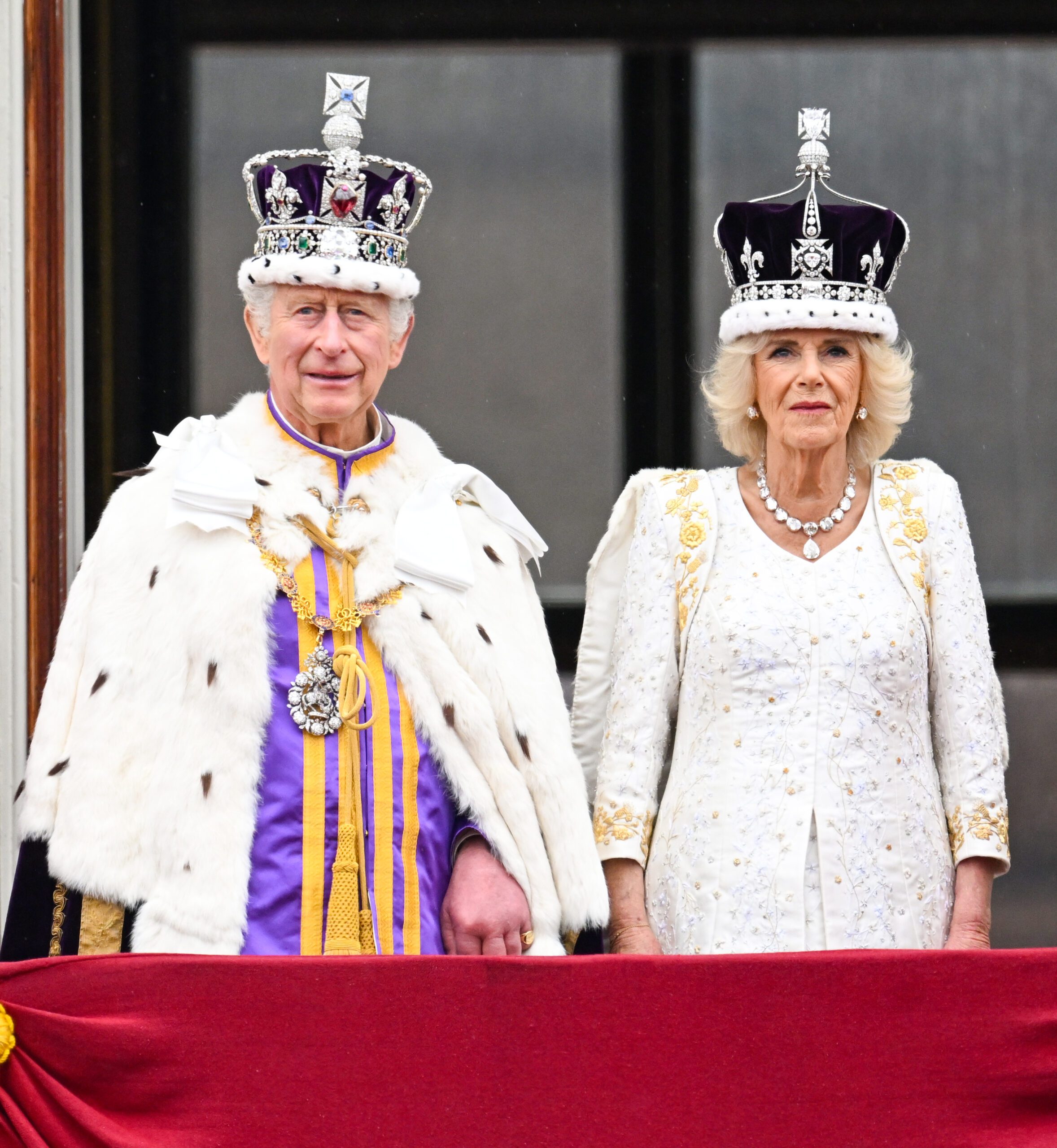 King Charles and Queen Camilla on the Buckingham Palace balcony 