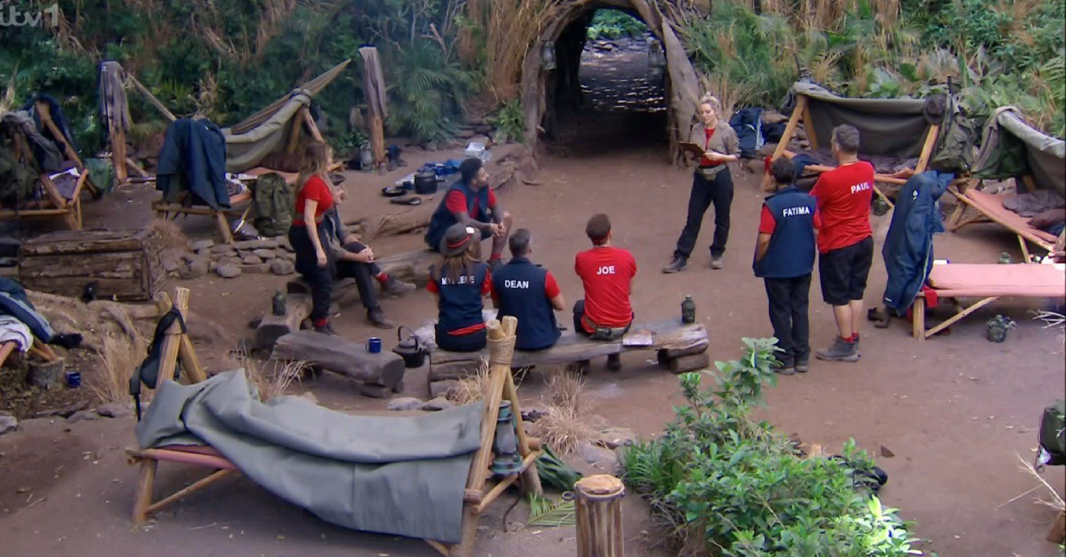 Helen Flanagan speaking to her campmates 